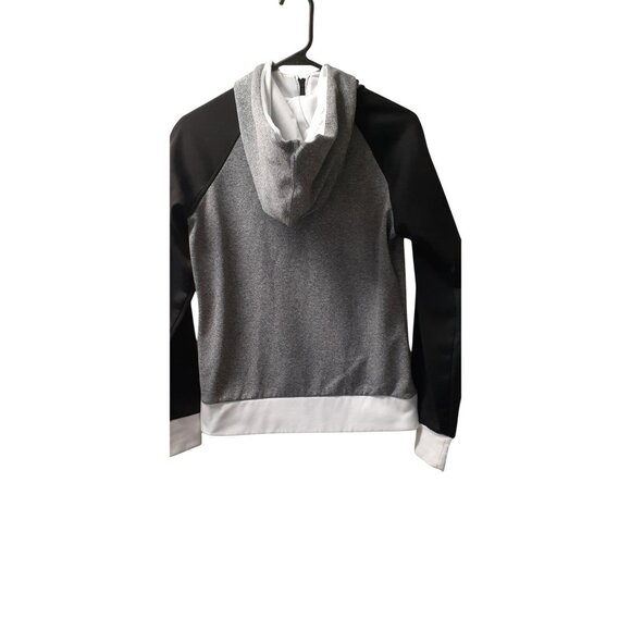 The North Face Full Zip Up Hoodie Unisex  Small Heather Gray Black - Picture 2 of 5